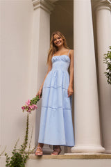 Mandy More Maxikleid Blau