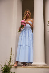 Mandy More Maxikleid Blau