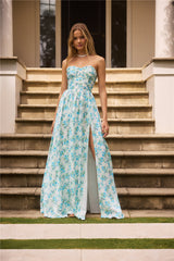 Dainty Events Trägerloses Maxikleid Blau