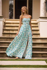 Dainty Events Trägerloses Maxikleid Blau