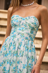 Dainty Events Trägerloses Maxikleid Blau