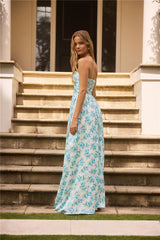 Dainty Events Trägerloses Maxikleid Blau