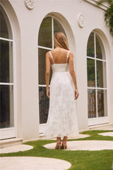 Gartenromantik Midikleid Weiß