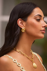 18K vergoldete Holiday Sun Ohrringe Gold