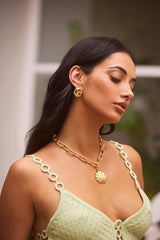18K vergoldete Holiday Sun Ohrringe Gold