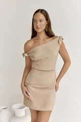 Xanthe Kisses Minikleid Beige
