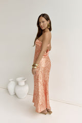 Stay True Trägerloses Maxikleid Orange