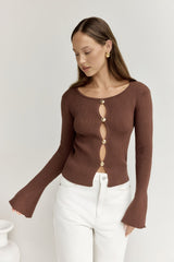 Cardos Cardigan Braun