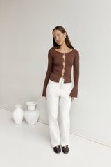 Cardos Cardigan Braun