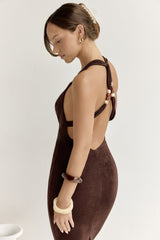 Enora Maxikleid Espresso