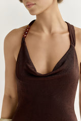 Enora Maxikleid Espresso