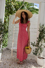 Berry Bloom Maxikleid Rot