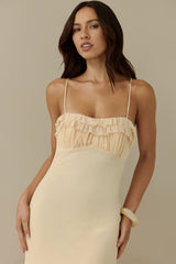 Just Right Mesh Maxikleid Gelb