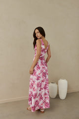 Maxikleid Sonnenuntergang-Palette Pink