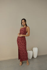 Breeze Of Pink Maxikleid Wein