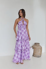 Lover And Dreamer Neckholder Maxikleid Flieder