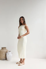 Moonlit Moments Off-Shoulder Mesh Maxikleid Gelb