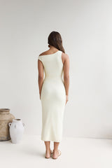 Moonlit Moments Off-Shoulder Mesh Maxikleid Gelb