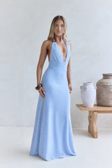 Adano Maxikleid Blau