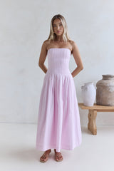 Sunshine Serenity Trägerloses Midikleid Rosa