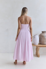 Sunshine Serenity Trägerloses Midikleid Rosa