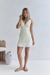 Picknick-Perfekt-Minikleid Gelb
