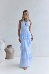 Path Of Fate Neckholder-Maxikleid Blau