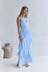 Path Of Fate Neckholder-Maxikleid Blau