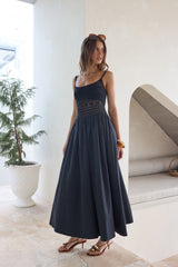 Maxikleid "Heat Wave" Schwarz