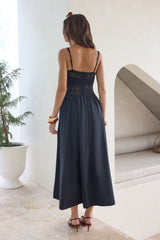 Maxikleid "Heat Wave" Schwarz