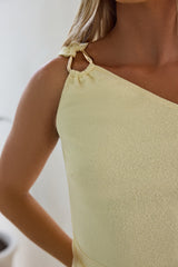 Singing Songbirds One-Shoulder-Minikleid Gelb