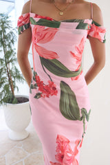 Lost In Your Eyes Mesh Maxikleid Pink