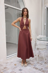 Sands Of Splendor Halter Maxi Kleid Braun