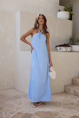 Isle Of Chic Neckholder Maxikleid Blau