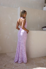 More And More Neckholder Maxikleid Lila
