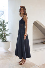 Maxikleid "Heat Wave" Schwarz