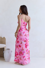 In The Mood One Shoulder Maxi-Kleid Rosa