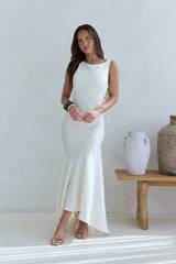 Maxikleid Oath To You aus Satin in Champagner