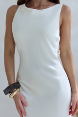 Maxikleid Oath To You aus Satin in Champagner