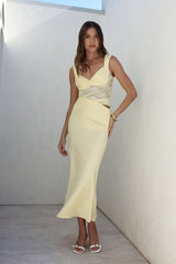 On A Cloud Maxikleid aus Spitze Gelb