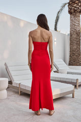 Cool Love Trägerloses Maxikleid Rot