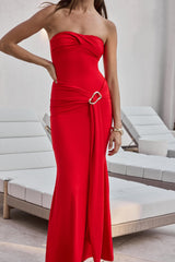 Cool Love Trägerloses Maxikleid Rot