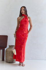Maxikleid "Catching Blooms" Rot