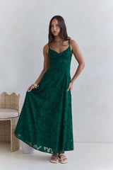 Habita Maxi-Kleid Waldgrün