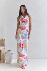 Perfektion erwartet Sie Maxi-Kleid Blumenmuster