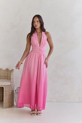 Maxikleid "Flucht in die Sonne" Pink