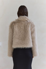 Icy Daze Kunstfelljacke Beige