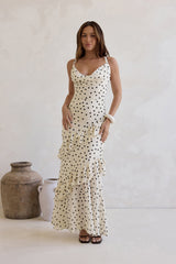 Maxikleid „Stopping Time“ Creme