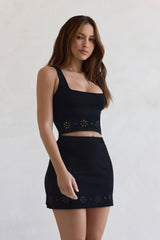 Soft Girl Agenda Cropped Top Schwarz
