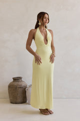 Maxikleid mit Neckholder "Everlasting Dream" Gelb